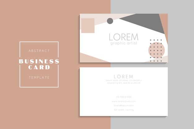 Vector abstract creative business cards (back and front set template)