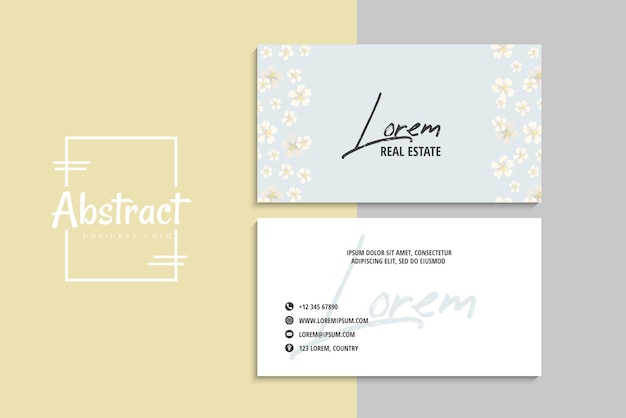 Vector abstract creative business cards (back and front set template)