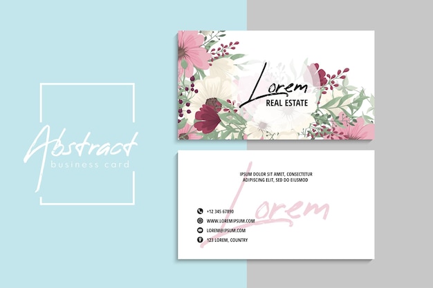 Vector abstract creative business cards (back and front set template)