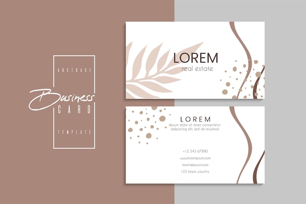 Vector abstract creative business cards (back and front set template)