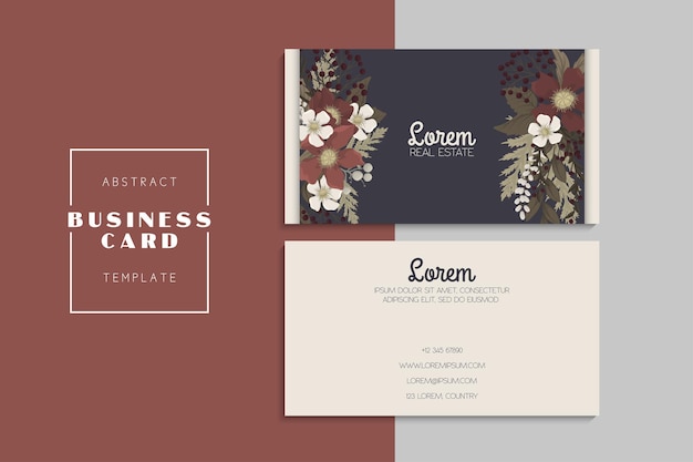 Vector abstract creative business cards (back and front set template)