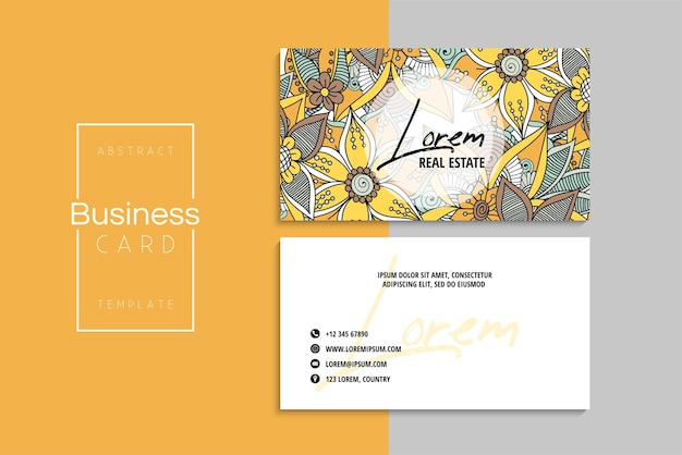 Vector abstract creative business cards (back and front set template)