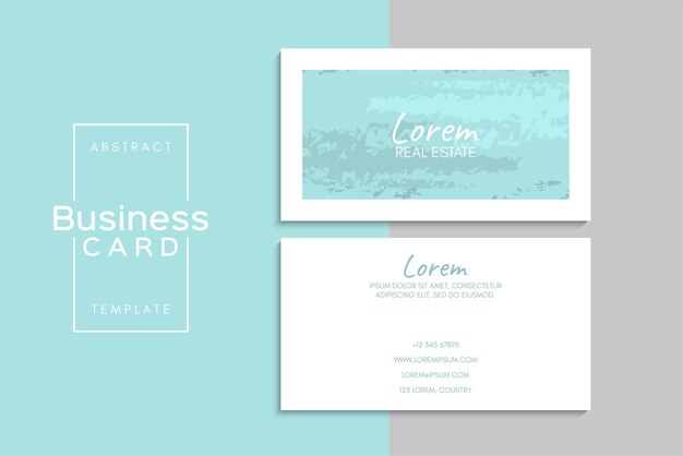 Vector abstract creative business cards (back and front set template)