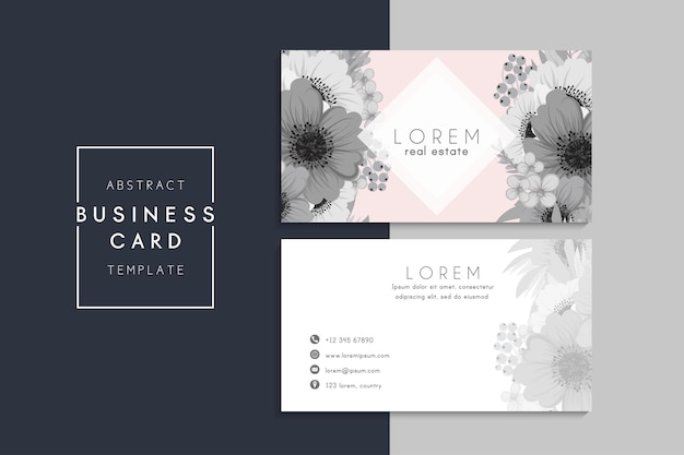 Vector abstract creative business cards (back and front set template)