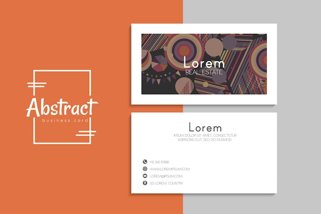 Free Vector vector abstract creative business cards (back and front set template)