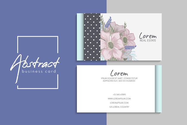 Vector abstract creative business cards (back and front set template)