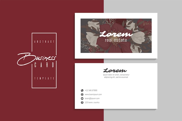 Vector abstract creative business cards (back and front set template)