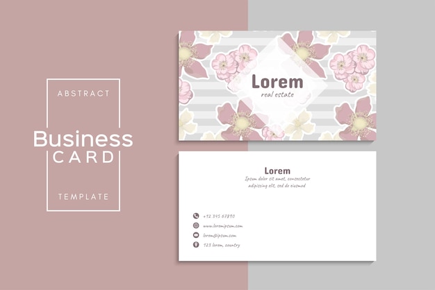 Vector abstract creative business cards (back and front set template)