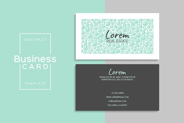 Vector abstract creative business cards (back and front set template)