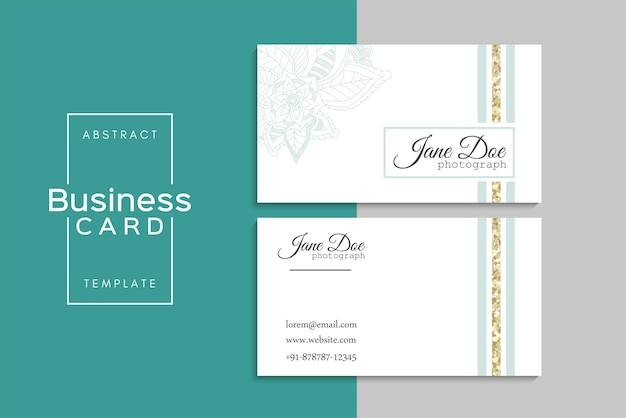 Vector abstract creative business cards (back and front set template)