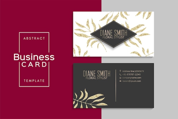 Free Vector vector abstract creative business cards (back and front set template)