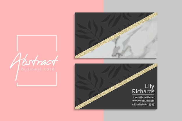 Vector abstract creative business cards (back and front set template)