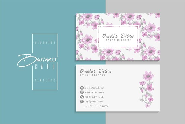 Vector abstract creative business cards (back and front set template)