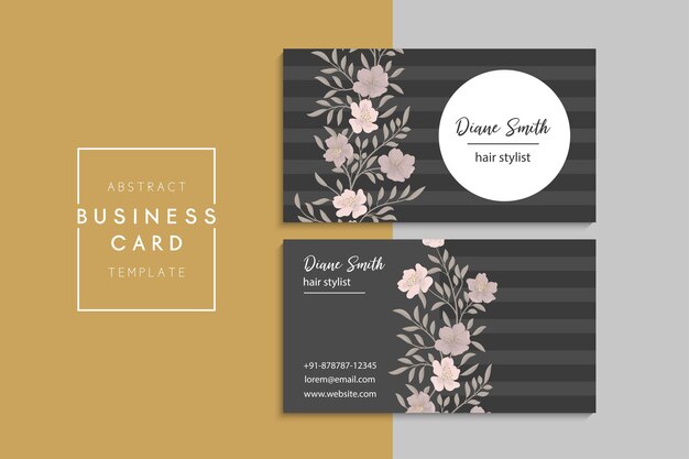 Vector abstract creative business cards (back and front set template)