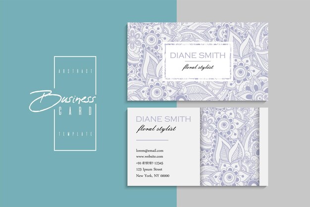 Vector abstract creative business cards (back and front set template)