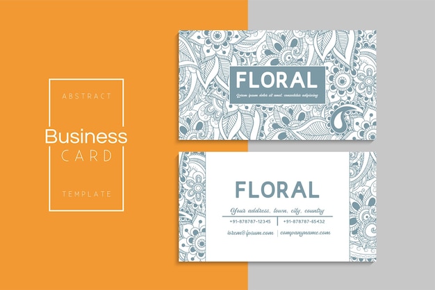 Vector abstract creative business cards (back and front set template)