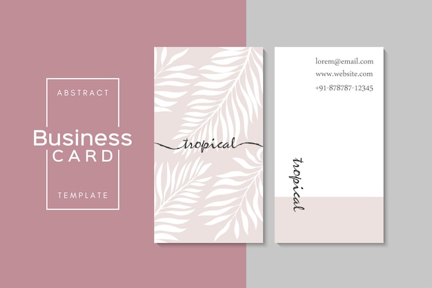 Vector abstract creative business cards (back and front set template)