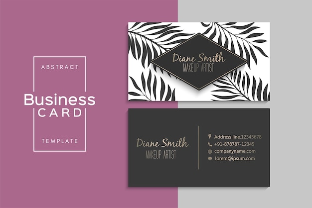 Vector abstract creative business cards (back and front set template)