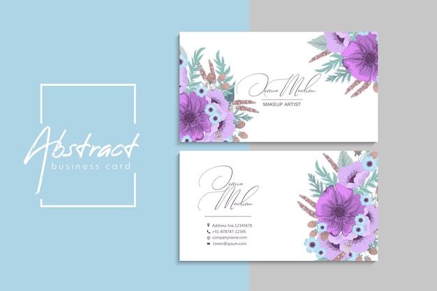 Vector abstract creative business cards (back and front set template)