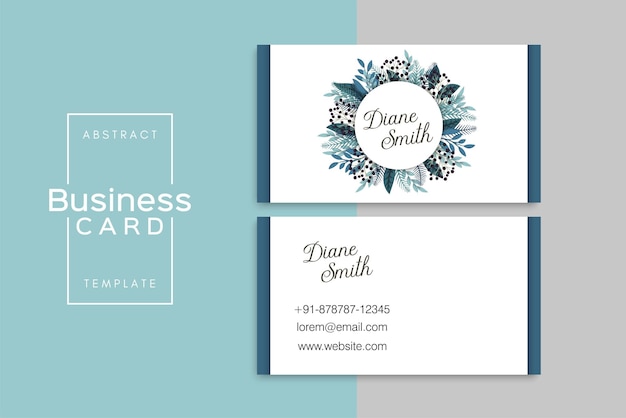 Vector abstract creative business cards (back and front set template)