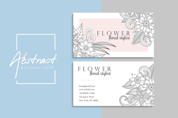 Vector abstract creative business cards (back and front set template)