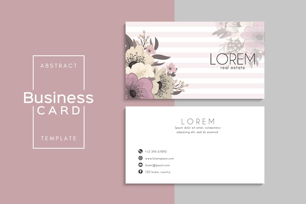 Vector abstract creative business cards (back and front set template)