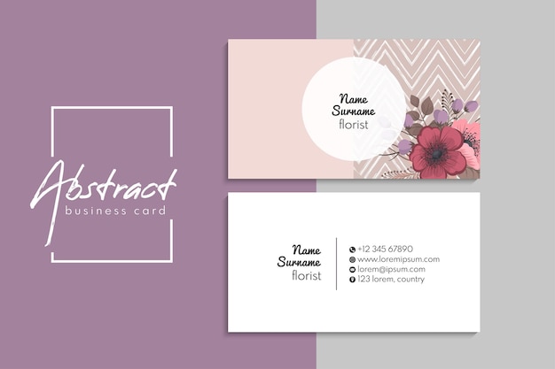 Vector abstract creative business cards (back and front set template)