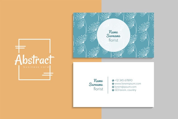 Vector abstract creative business cards (back and front set template)