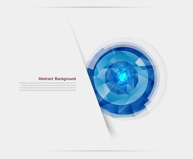 Vector abstract gem and blue ice