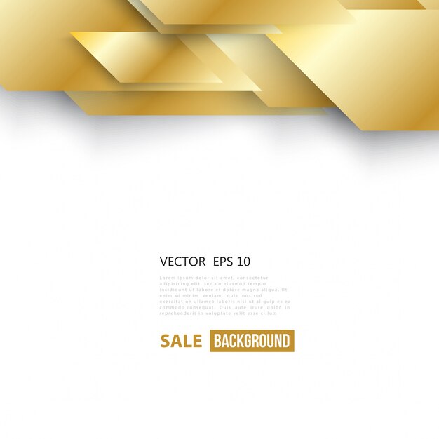 Vector abstract geometric gold background