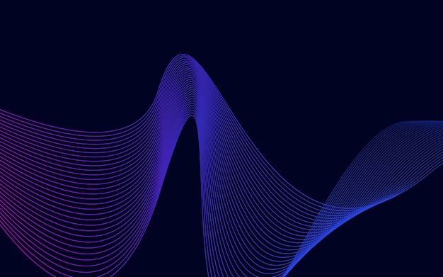 Vector abstract wave background Blue waves background