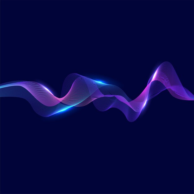 Vector abstract with dynamic waves