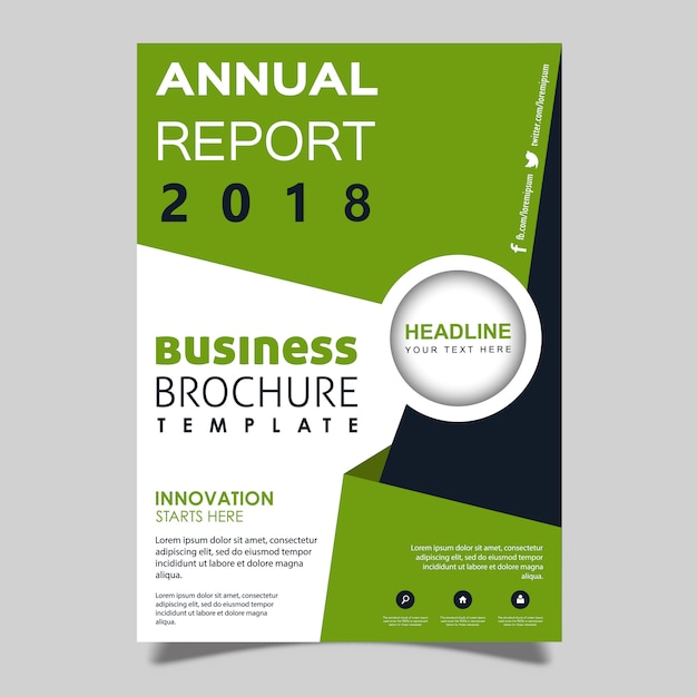 Vector Annual Report Brochure Template Design