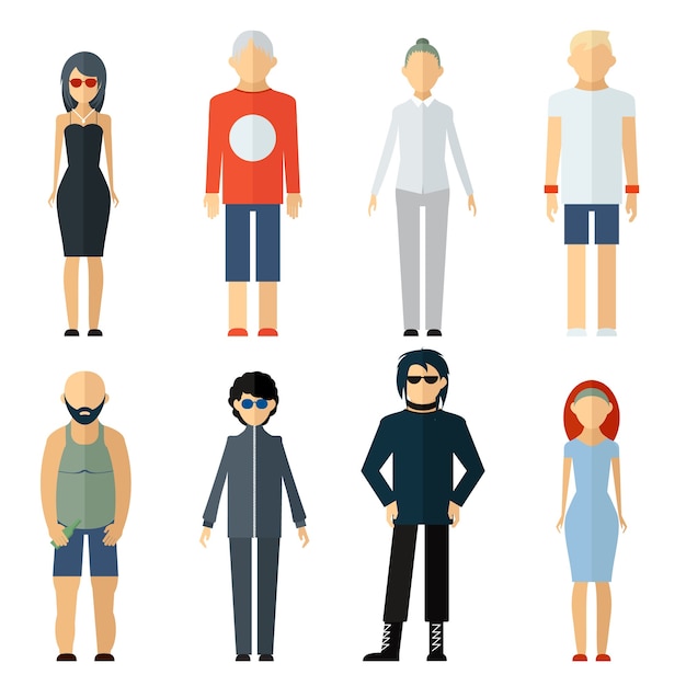 Vector Assorted People on Different Lifestyle Isolated