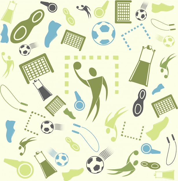 Free Vector vector background seamless. sport and handball.