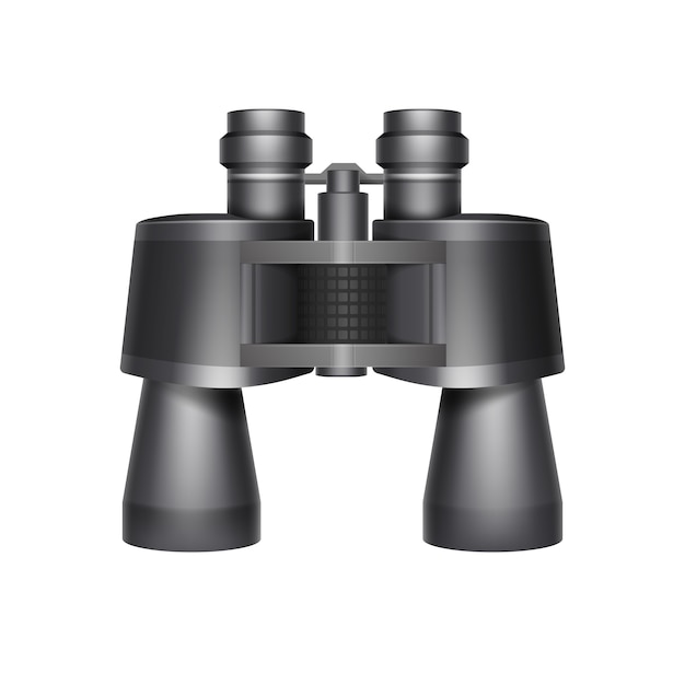 Free Vector vector black travel binoculars top view isolated on white background