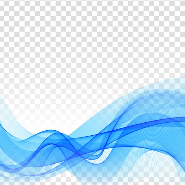 Free vector vector blue wave transparent