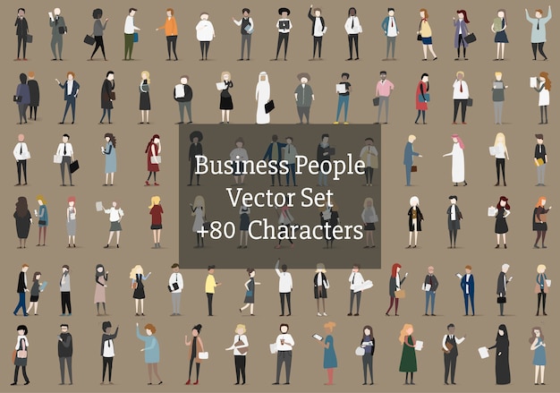 Vector collection of business people