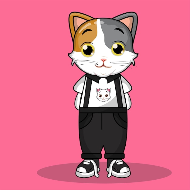 Free Vector vector cool cat cartoon mascot vector character