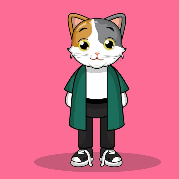 Free Vector vector cool cat cartoon mascot vector character