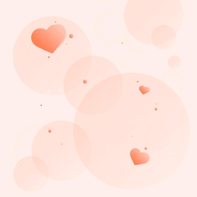 Free Vector vector cute heart bubble pattern background