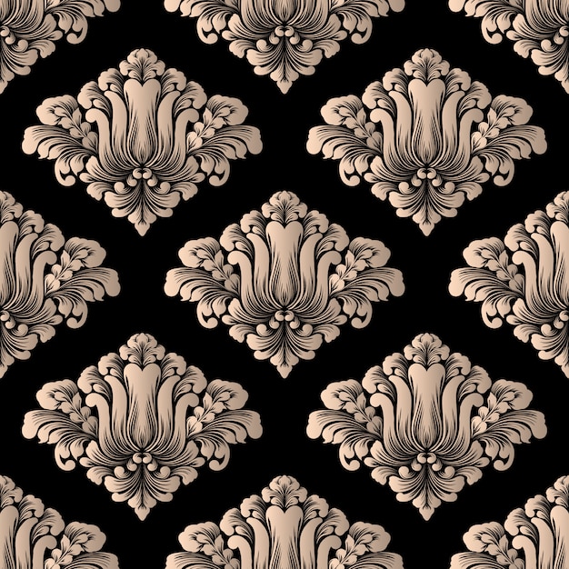 Free Vector vector damask seamless patter