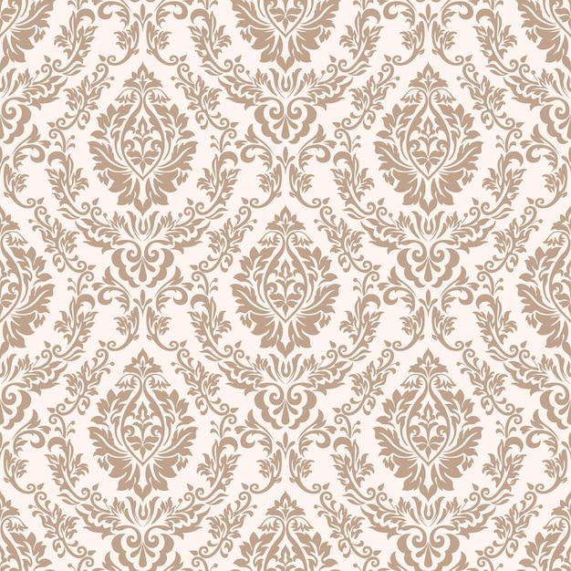 Free Vector vector damask seamless pattern background. classical luxury old fashioned damask ornament, royal victorian seamless texture for wallpapers, textile, wrapping. exquisite floral baroque template.