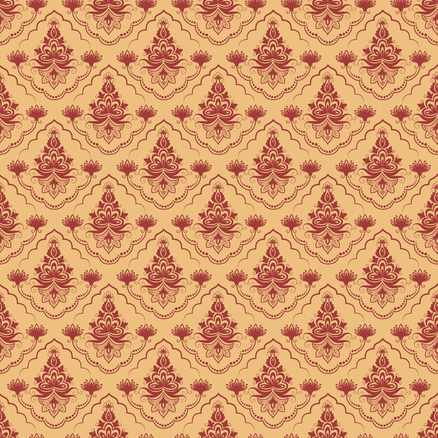 Vector damask seamless pattern background. Classical luxury old fashioned damask ornament, royal victorian seamless texture for wallpapers, textile, wrapping. Exquisite floral baroque template.