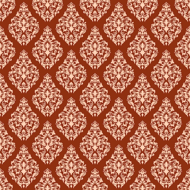 Free Vector vector damask seamless pattern background. classical luxury old fashioned damask ornament, royal victorian seamless texture for wallpapers, textile, wrapping. exquisite floral baroque template.