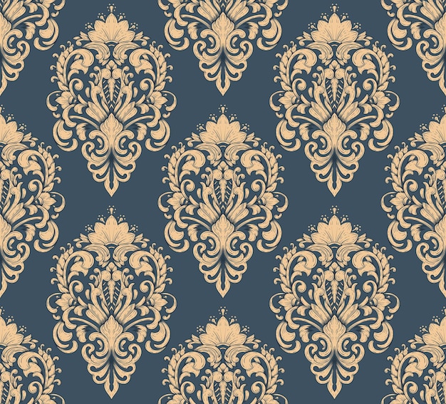 Free Vector vector damask seamless pattern background classical luxury old fashioned damask ornament royal victorian seamless texture for wallpapers textile wrapping exquisite floral baroque template