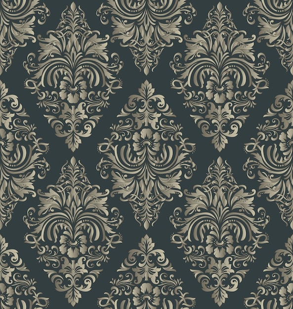 Vector damask seamless pattern background Classical luxury old fashioned damask ornament royal victorian seamless texture for wallpapers textile wrapping Exquisite floral baroque template