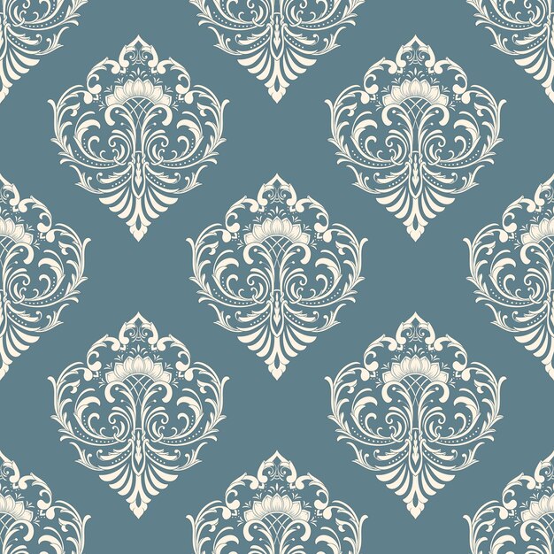 Vector damask seamless pattern background Classical luxury old fashioned damask ornament royal victorian seamless texture for wallpapers textile wrapping Exquisite floral baroque template