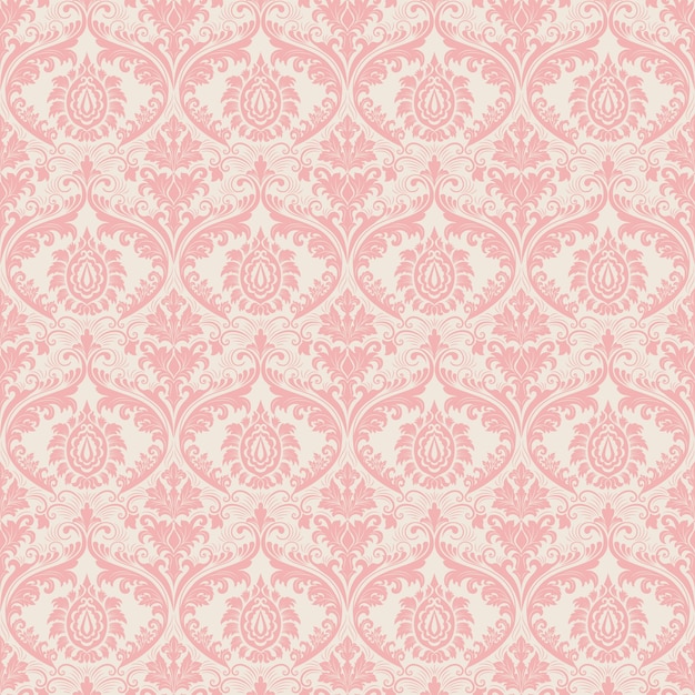 Free Vector vector damask seamless pattern background. classical luxury old fashioned damask ornament, royal victorian seamless texture for wallpapers, textile, wrapping. exquisite floral baroque template.