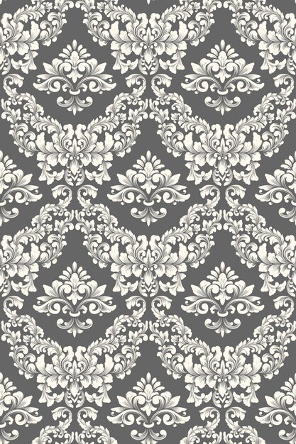 Vector damask seamless pattern background. Classical luxury old fashioned damask ornament, royal victorian seamless texture for wallpapers, textile, wrapping. 